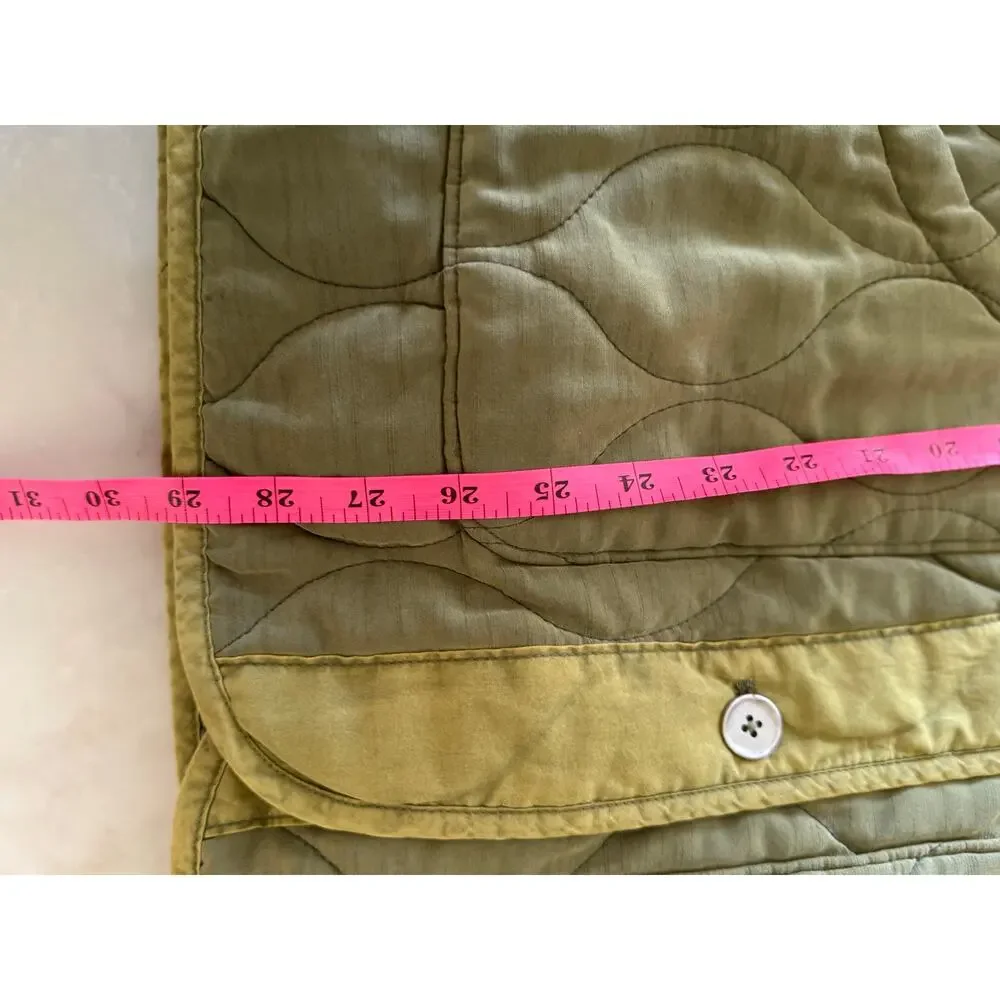 Free People We The Free Billy Quilted Military Vest- Army Olive Green size M - Picture 6 of 6